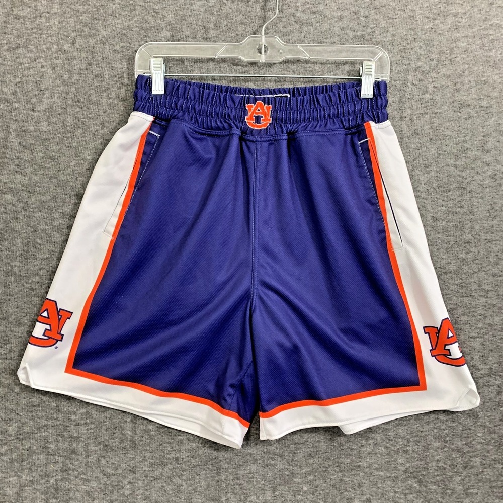 19Nine Auburn Tigers Hardwood History Basketball Shorts Medium Blue White Orange